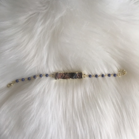 Natural Crystal Bracelet Purple Stone - Picture 2 of 5